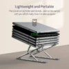 High-efficiency aluminum alloy laptop stand, adjustable, heat-dissipating, portable and foldable